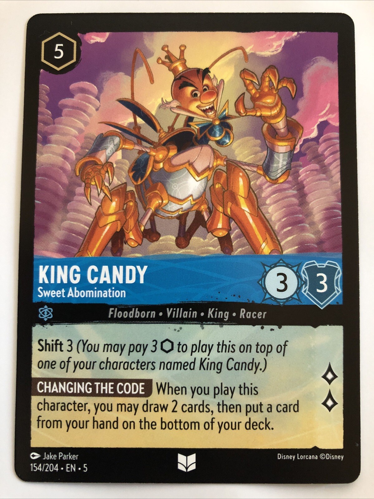Disney Lorcana Shimmering Skies King Candy Sweet Abomination 154/204 NM