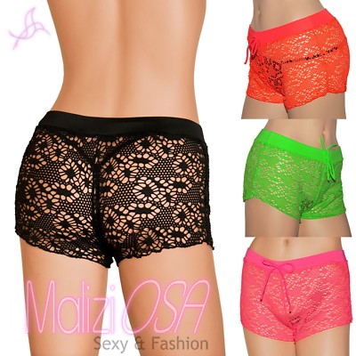 Shorts Donna Pantaloncino mare copricostume colori fluo