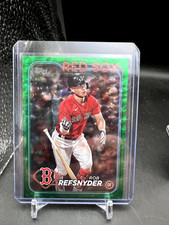 2024 Topps Series 2 Rob Refsnyder Green Foil SP #415 411/499 Boston Red Sox