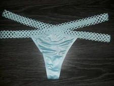Victorias Secret very sexy honey comb thong panty NEW size medium aqua