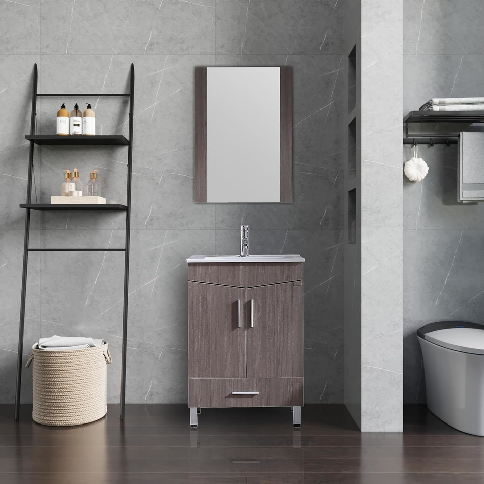 24" Bathroom Vanity with Sink Combo/Mirror Vanities Set