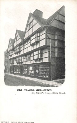 Postcard Old Houses Mr. Sapsea's House Edwin Drood Rochester England UK UDB