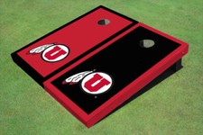 University Of Utah 'U' Alternating Border Custom Cornhole Board