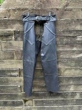 Genuine Harley Davidson Leather Motorcycle Chaps MEDIUM Mens Made In The USA