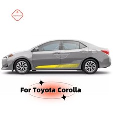 For Toyota Corolla Car Vinyl Decals Graphics Side Door Stripe Sticker 2pc Custom