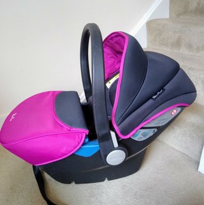 pink silver cross car seat