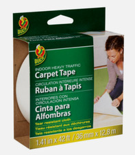 Duck White CARPET TAPE Heavy Indoor Moisture Resistant 1.41" W x 42 ft. L 286375