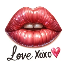 Sexy Lips Sticker 4" Beautiful Woman Drama Love Girl Biting Mouth Dripping