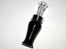 Custom Crafted Black Flaked Corian® Acrylic Duck Call with insert by"Echo Calls"