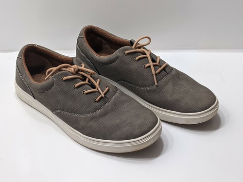 Perry Ellis Portfolio Mens Size 11.5 Lace-up Casual Shoes Style Name Slip Taupe - Picture 4 of 12