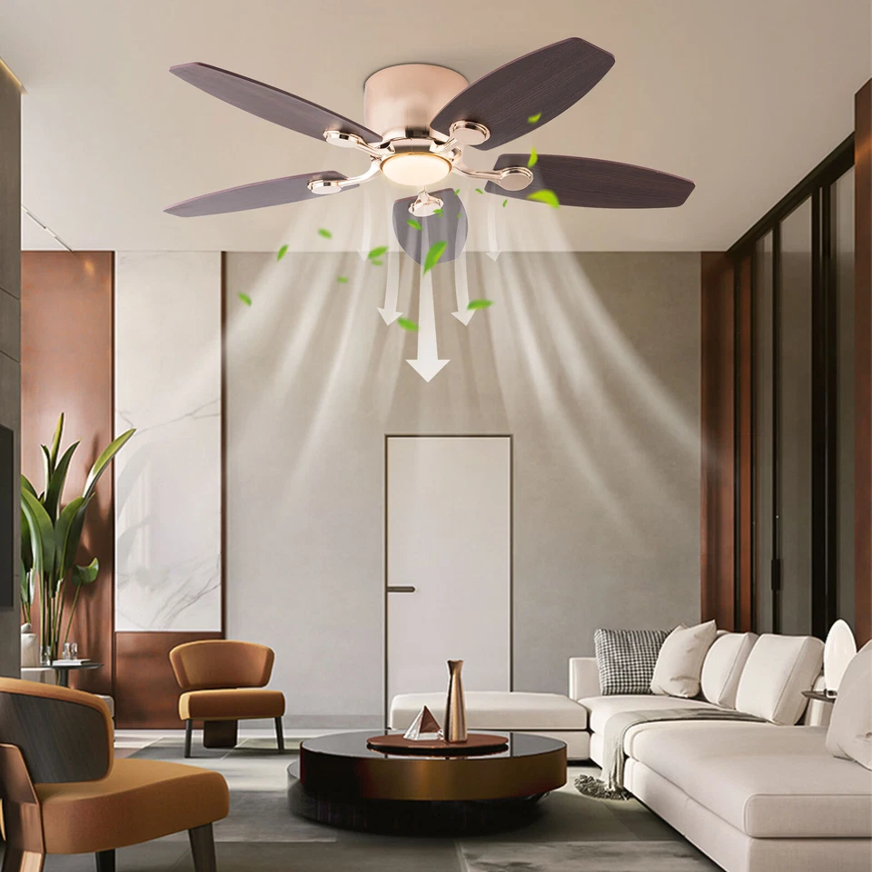 42" 5-blades Ceiling Fan with LED Light&Remote Control 3-Color Ceiling Fan Light - Image 3 of 4