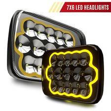 Pair Brightest 5x7 7x6 H6054 90w Led Headlight Yellow Drl For Toyota Pickup Pair Brightest 5x7 7x6 H6054 90w Led Headlight Yellow Drl For Toyota Pickup