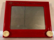 Vintage Red Ohio Art Etch-A-Sketch Magic Magnetic Screen ~ Works Great