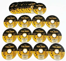 50 TOLSEN 5" X 1/25" FLAT METAL CUT OFF CUTTING WHEELS STAINLESS STEEL 76133