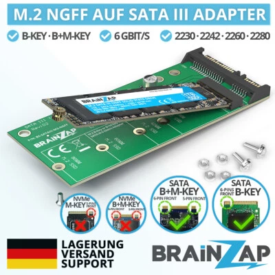 Scheda adattatore convertitore M.2 M2 NGFF a 2,5 pollici SATA 3 III per chiave B, M+B, B+M