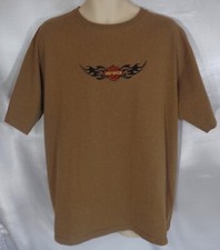 GENUINE HARLEY DAVIDSON KENNEWICK WASHINGTON T-SHIRT BROWN XL USA MADE EUC D22