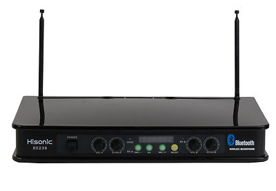 Hisonic HS236 Dual Channel Bluetooth High Quality VHF Wireless Microphone System
