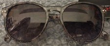 Revlon RVN 48 PNK Translucent Pink  Black Leaf Floral Round Sunglasses 100 UVA