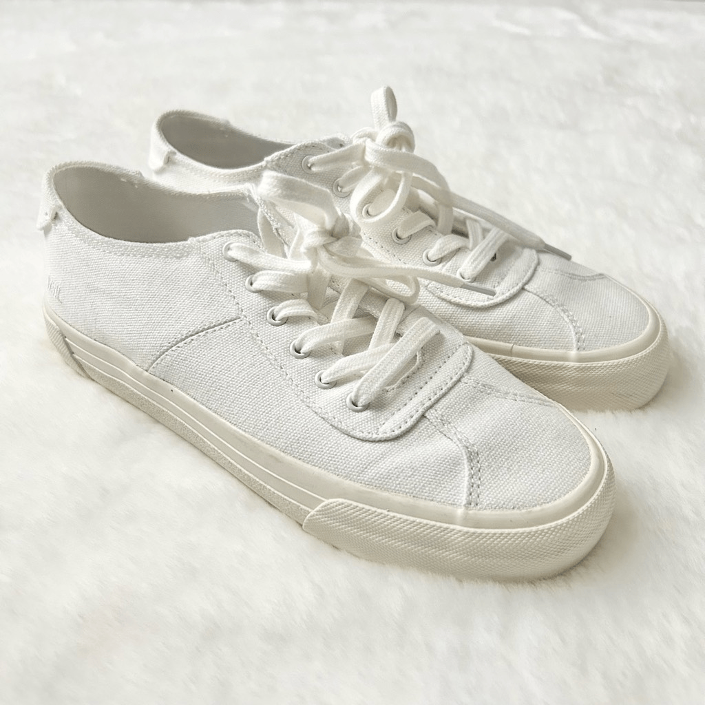 Madewell MWL Low-Top Canvas Sneakers Lighthouse Size 7 Eco-Friendly (Re)sourced Design