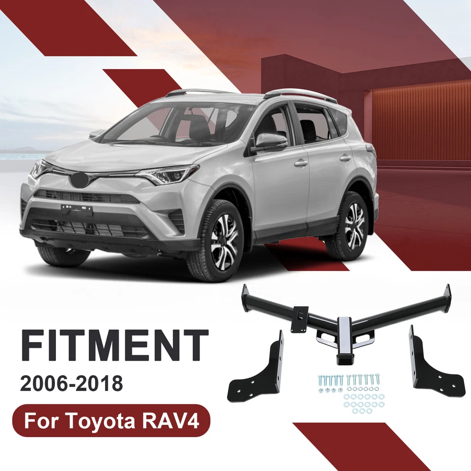 For Toyota RAV4 2006-2018 Class 3 Trailer Tow Hitch Receiver 2" Black 06-18 - Imagem 2 de 4