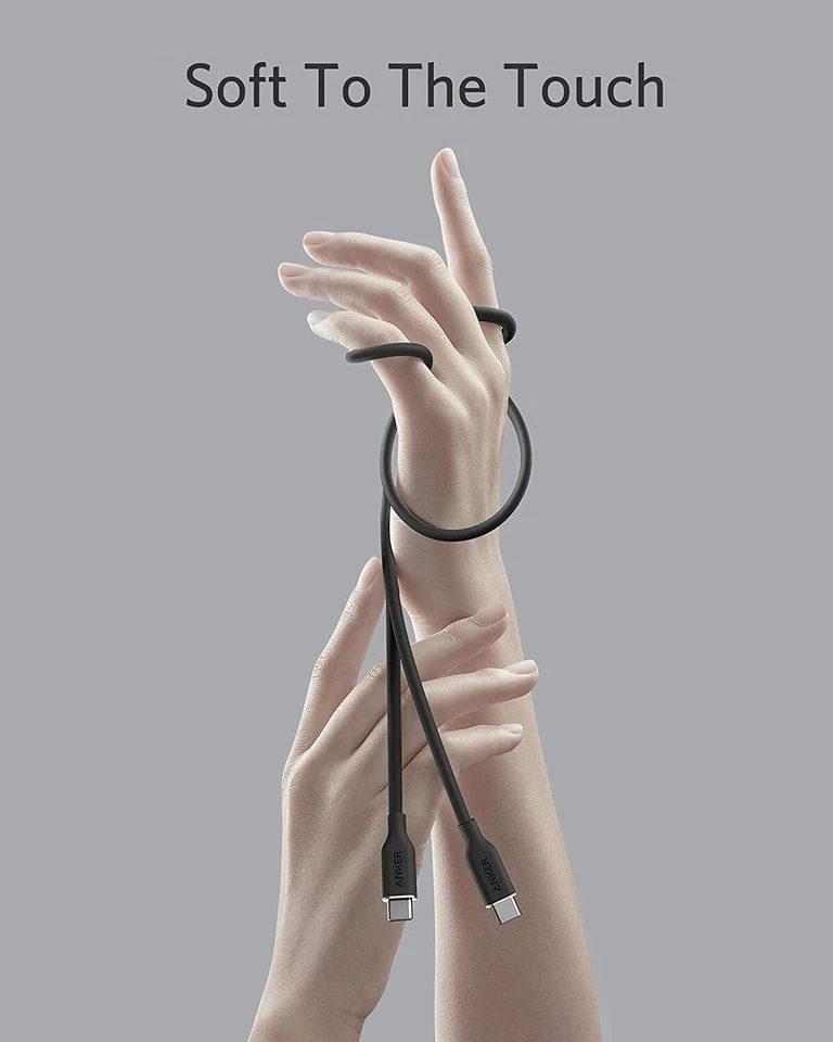 Anker Powerline III Flow 6ft Fast Charging Cable 100W USB C to USB C for MacBook - Image 2 of 4