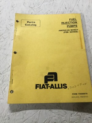 Fiat Allis American Bosch PSB Series Fuel Injection Pump Parts Catalog Manual