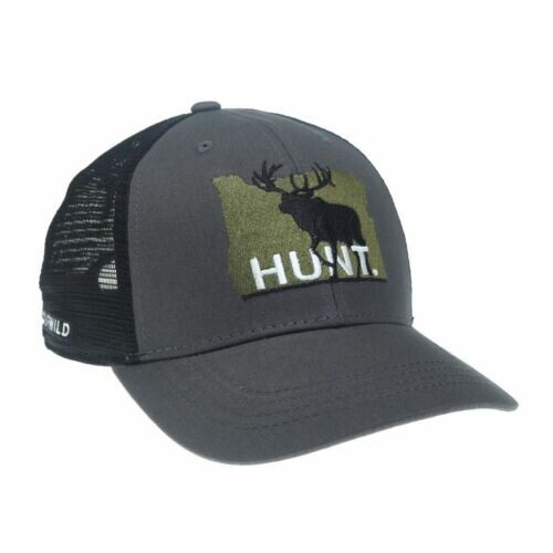 RepYourWild Oregon Elk Hunt Trucker Hat - Grey/Black