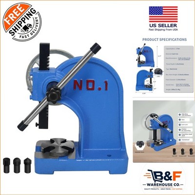 High-Quality Cast Iron Arbor Press - 5.5'' Maximum Height & Adjustable Anvil