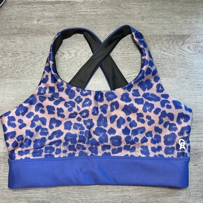 Good American The Step Bra Leopard Bralette Sport Bras Size 3 Large