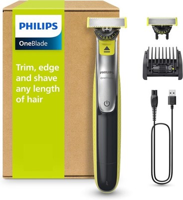 Philips OneBlade 360 Face Rasierer Trimmer QP2734/30 2 Klingen USB Akku Bart