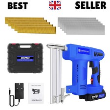 Heavy Duty Nail Gun & Staple Gun Cordless with Battery Electric Stapler Nailer 