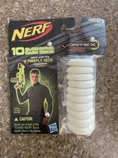 2011 Nerf Vortex Glow-in-The-Dark Disc Refill Pack 10 Discs Sealed New Old Stock