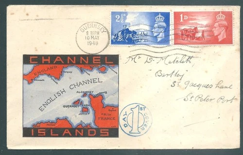 GB 1948 George VI illustrated First Day Cover: WW2 Channel Islands Liberation