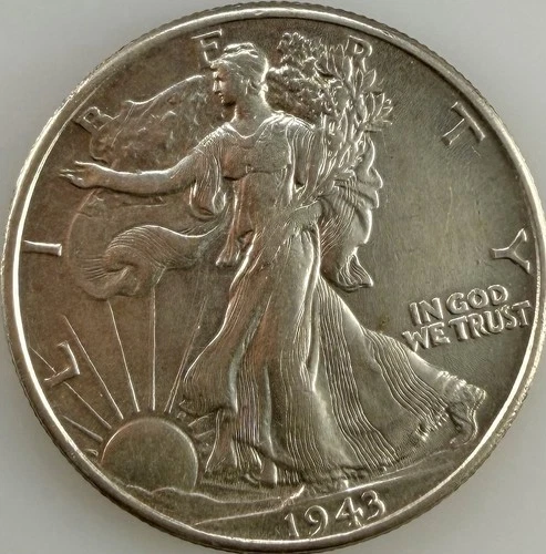 1943 Walking Liberty Half Dollar AU 90% Silver Choice Beautiful Coin