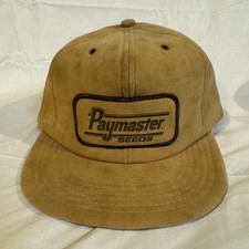Vintage Paymaster Seeds Hat Suede Chamois Trucker Cap Paramount Made in USA 70s