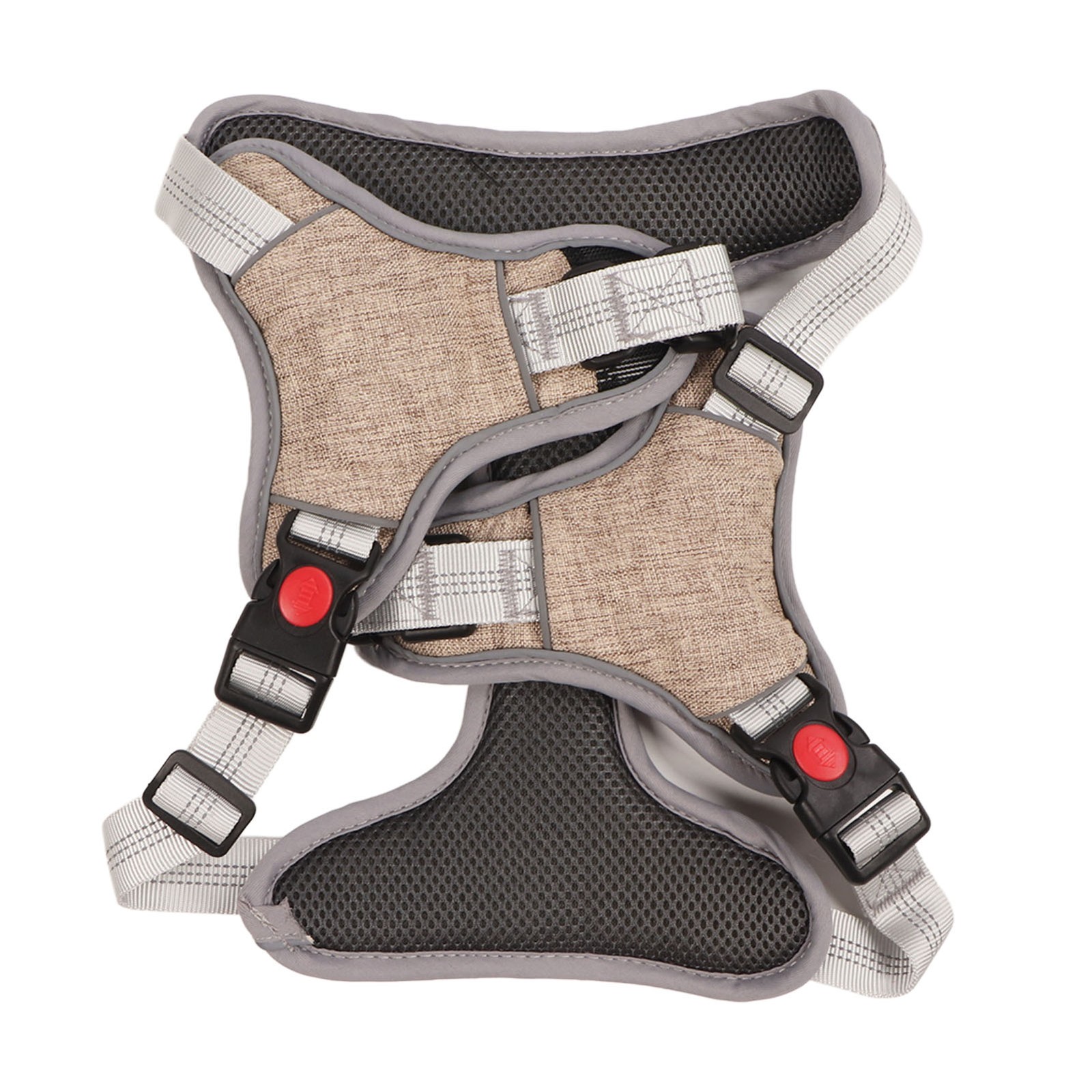 Pet Harness Reflective Adjustable Soft Breathable Safe Dog Walking Vest For