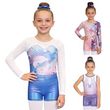 Girls Gymnastics Unitard Leotard Training Outfits Ballet Dancewear Athletic