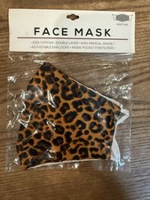 Adult Face Mask Animal Print Washable Inside Filter Pocket - A0137
