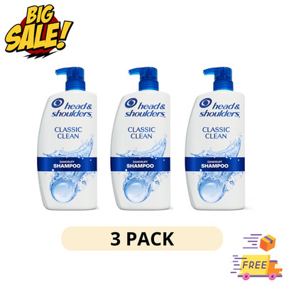 3 Pack Head&Shoulders Dandruff Shampoo Classic Clean 28.2oz Anti Dandruff Care