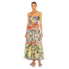 Zimmermann Juliette Spliced Tie Front Dress