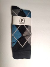 b studio -men's socks - black- Cashmere blend - Made in USA **E8*