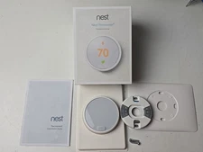 Google Nest Thermostat E - Programmable Smart Thermostat T4000ES for Home White