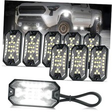 Pure White Rock Lights, 6000K Pure White 27 LEDs Super Bright LED 8 Pods