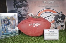 NFL Wilson DUKE GameBall Signiert Dick Butkus Fanatics CoA Chicago Bears