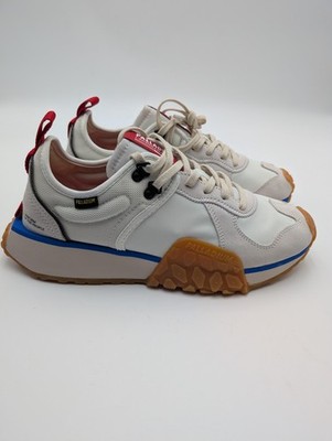 Palladium Shoes Mens Size 9 White Textile Gum Sole Athletic Sneakers 77330-116-M