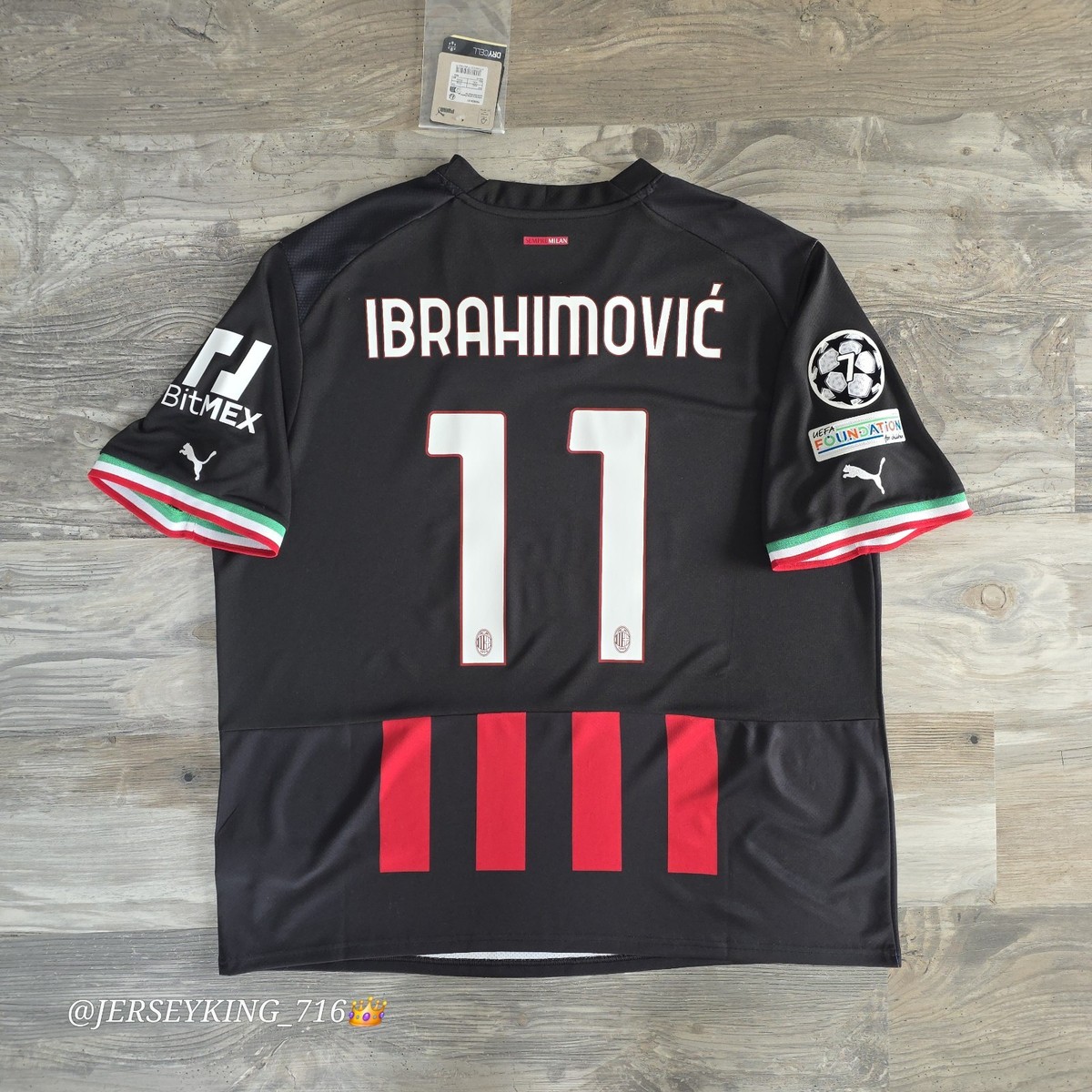 AC Milan Ibrahimovic 11 ユニフォーム Zlatan Ibrahimovic #11 AC Milan 2022-23 White Away Jersey Men's