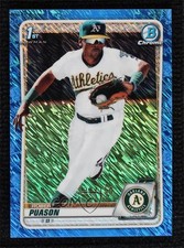 2020 Bowman Chrome Prospects Blue Shimmer Refractor 33/150 Robert Puason 0m4q