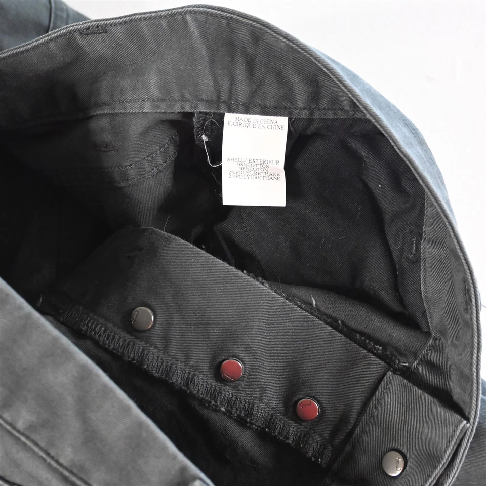 Pantalones de mezclilla para hombre Theory 36x32 gris recto 5 bolsillos Foto 3 de 4