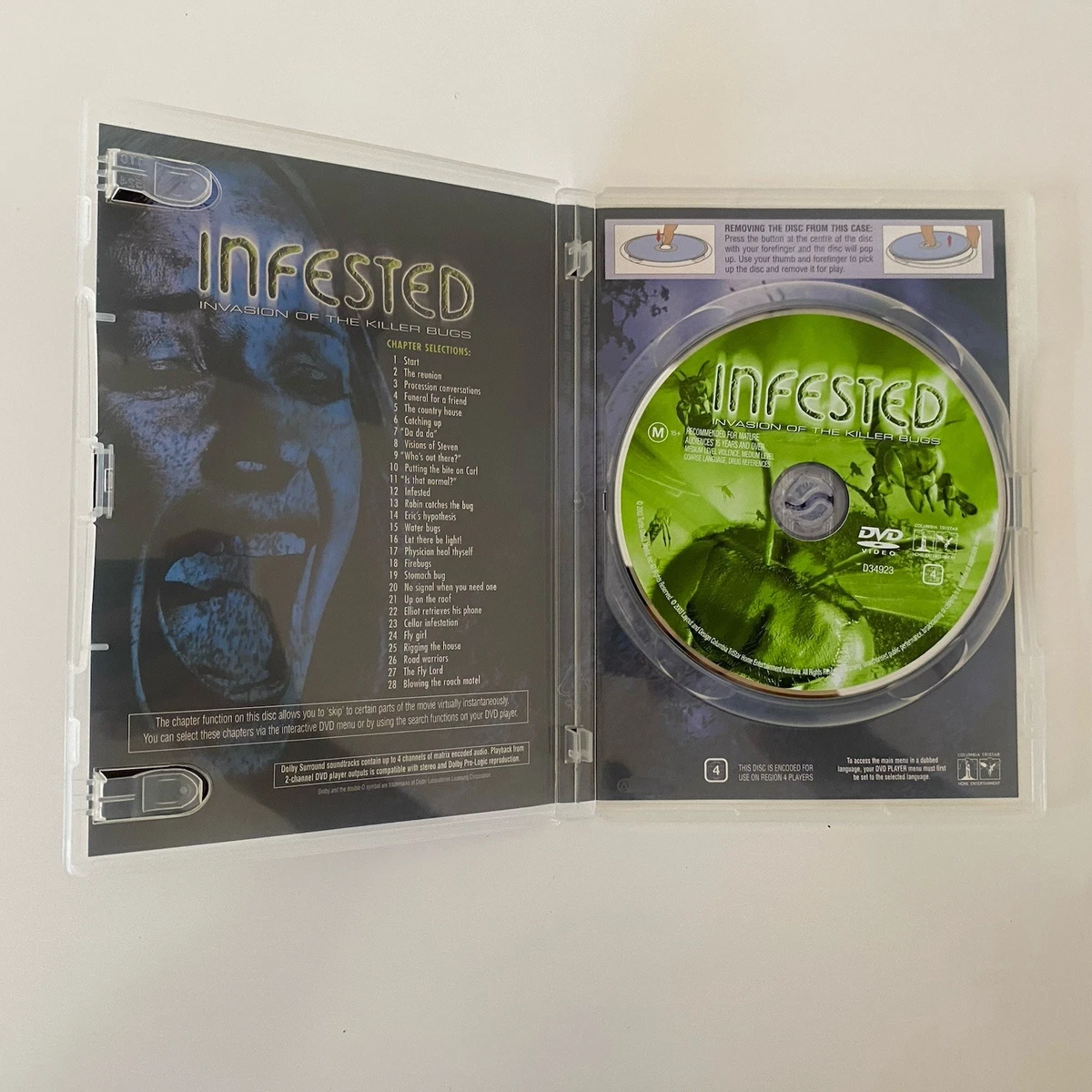 Infested (DVD, 2002) Invasion Of The Killer Bugs Zach Galligan Region 4 Horror