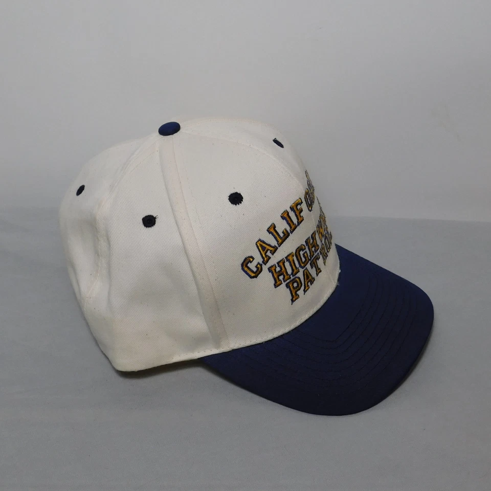 Vintage 1990s California Highway Patrol CHiPs C.H.P. Emboidered Snapback Cap Hat - Image 4 of 4